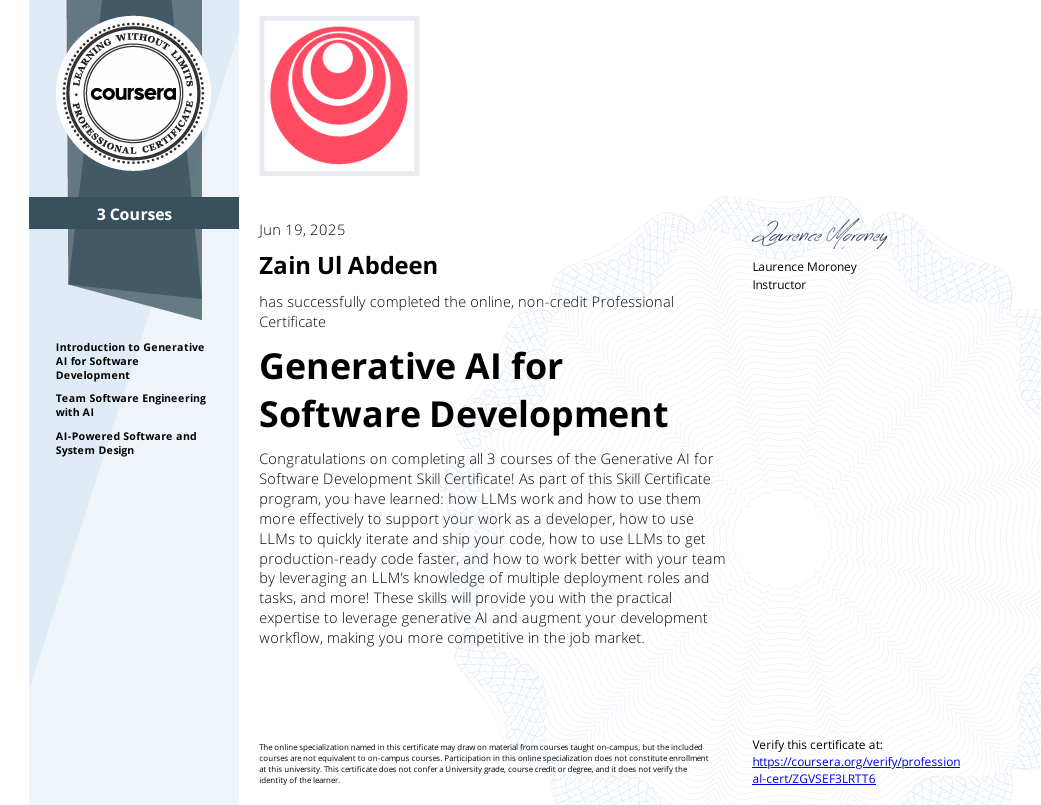 Generative AI for Software Development